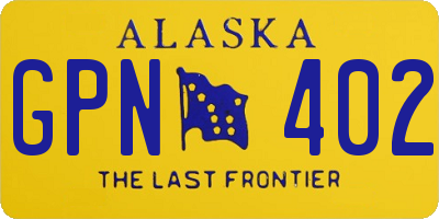 AK license plate GPN402