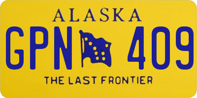 AK license plate GPN409