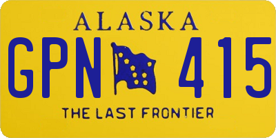 AK license plate GPN415