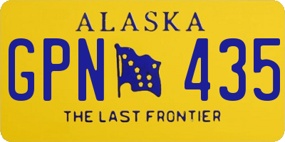 AK license plate GPN435