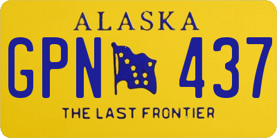 AK license plate GPN437