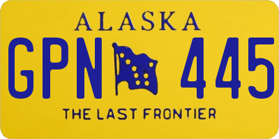 AK license plate GPN445