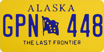 AK license plate GPN448