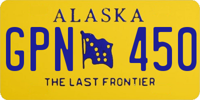 AK license plate GPN450