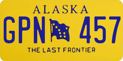 AK license plate GPN457