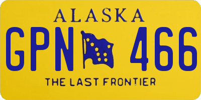 AK license plate GPN466