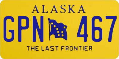 AK license plate GPN467