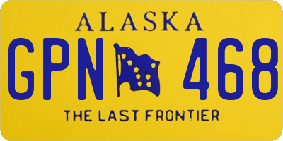 AK license plate GPN468