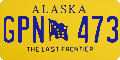 AK license plate GPN473