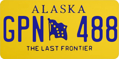 AK license plate GPN488