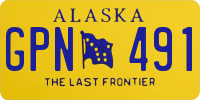 AK license plate GPN491