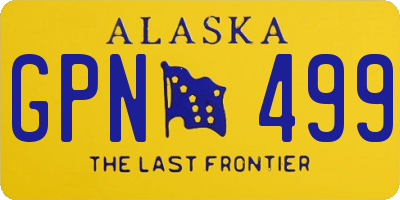 AK license plate GPN499