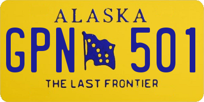 AK license plate GPN501