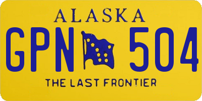 AK license plate GPN504