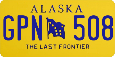 AK license plate GPN508