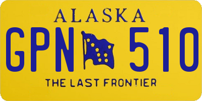 AK license plate GPN510