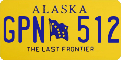 AK license plate GPN512