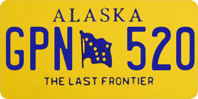 AK license plate GPN520