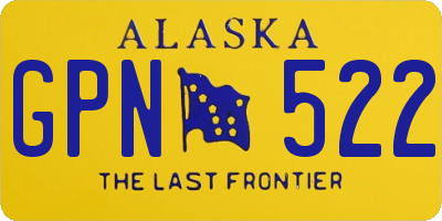 AK license plate GPN522