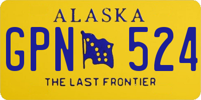 AK license plate GPN524