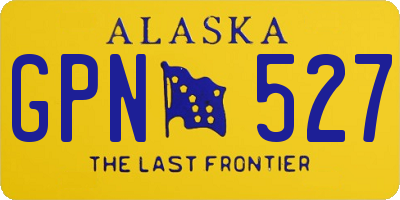 AK license plate GPN527