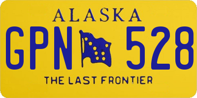 AK license plate GPN528