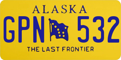 AK license plate GPN532