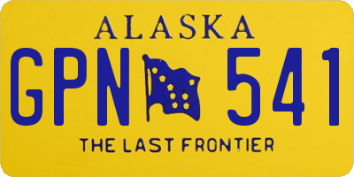 AK license plate GPN541