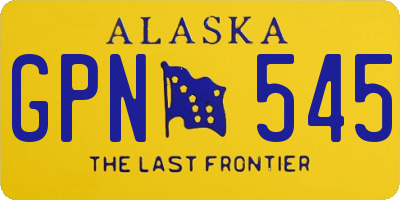 AK license plate GPN545