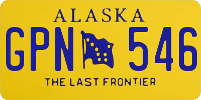 AK license plate GPN546