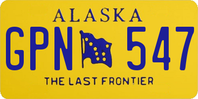 AK license plate GPN547