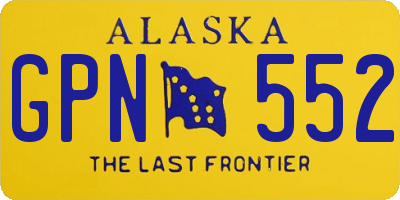 AK license plate GPN552