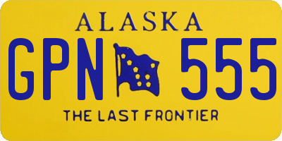 AK license plate GPN555