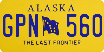 AK license plate GPN560