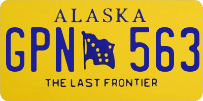 AK license plate GPN563