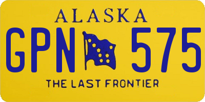 AK license plate GPN575