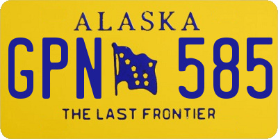 AK license plate GPN585