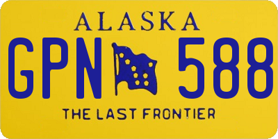 AK license plate GPN588
