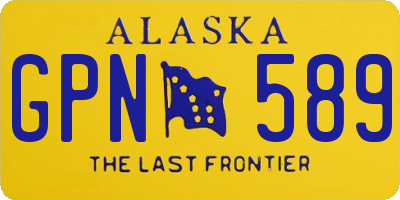 AK license plate GPN589