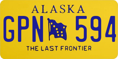 AK license plate GPN594