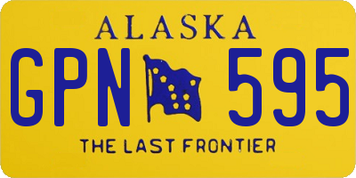 AK license plate GPN595