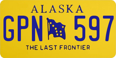 AK license plate GPN597