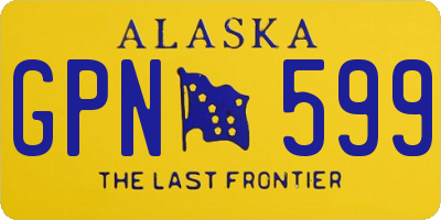 AK license plate GPN599