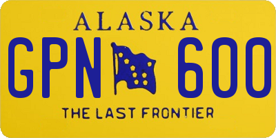 AK license plate GPN600