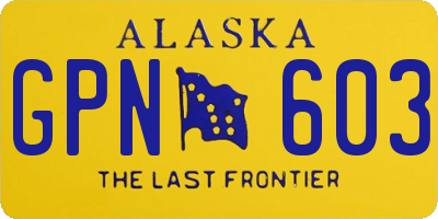 AK license plate GPN603