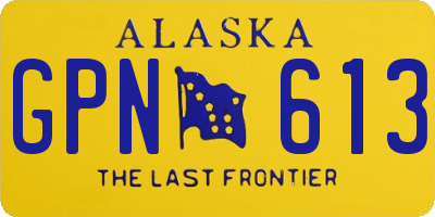 AK license plate GPN613