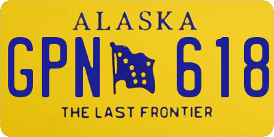 AK license plate GPN618