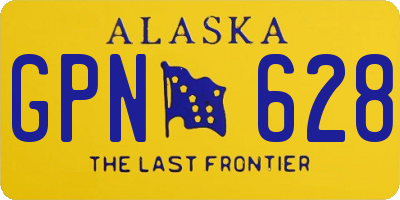 AK license plate GPN628