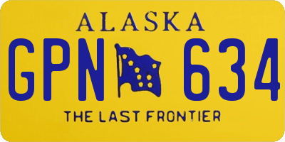 AK license plate GPN634