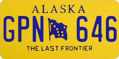 AK license plate GPN646